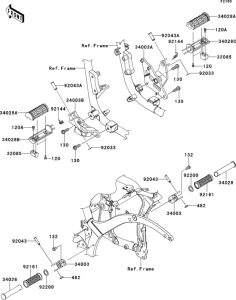 VN900 Подножки