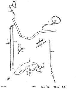 GS425 Handlebar - front fender