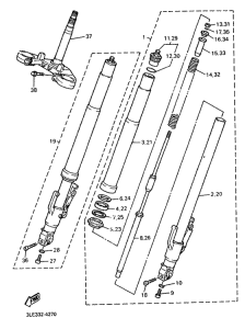 FZR1000 Передняя вилка