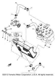 TZ250C Радиатор