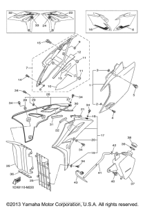 WR450FD Боковые обтекатели