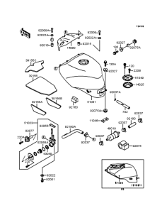 ZX400 Топливный бак