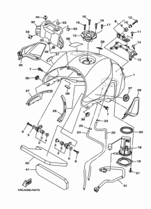 MT09 Топливный бак