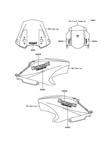 KLE650 Decals(Orange)