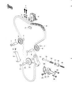 KZ1000 Цепь грм / натяжное устройство