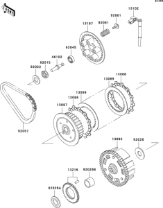 KLE500 Сцепление