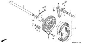 CG125ES Задний тормоз