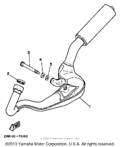 YSR50W Выхлопная система