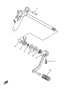 SR125 Eje de cambio - palanca
