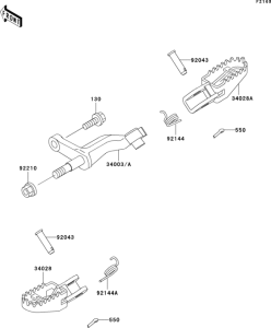 KLX300R Подножки