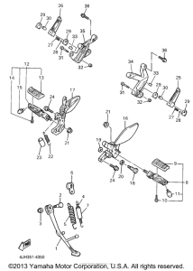 YZF600RRC Подножки