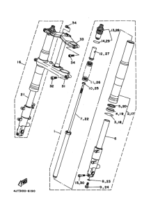 TZ125 Вилка передней оси