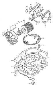 GS550 Oil pump - oil filter