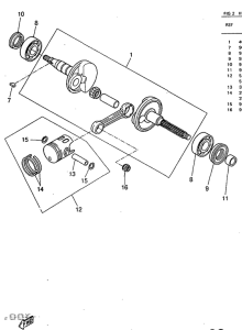 YQ50 Коленчатый вал и поршни