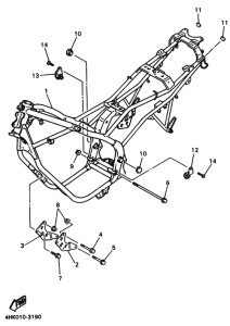 XJ600S XJ600SG Frame comp