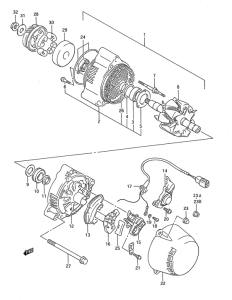 GSX750 Стартерный мотор