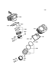 VN900 Цилиндр и поршни