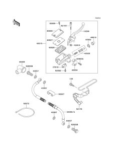 KLE500 Front master cylinder(kle500-a2 / a3 / a4)