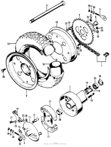Z50A Rear wheel + panel