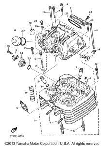 XT600ED Головка цилиндров