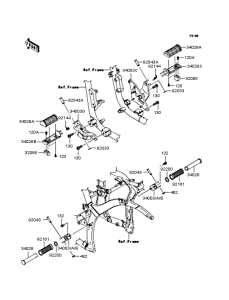 VN900 Подножки