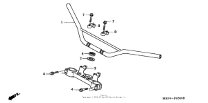 XR650R Handlebar + top bridge