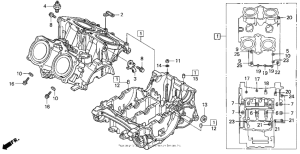 VF750C Картер двигателя