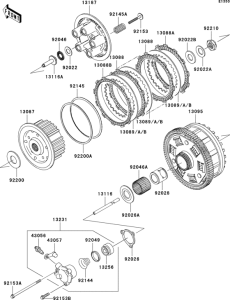 ZX1400 Сцепление