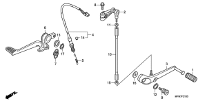 CB1000R Brake pedal assy