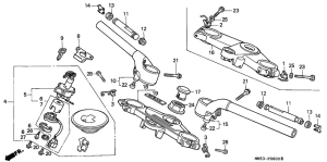  Handle pipe / top bridge