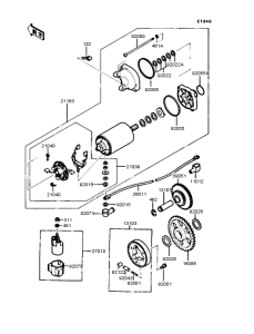 ZX400 Starter motor / starter clutch
