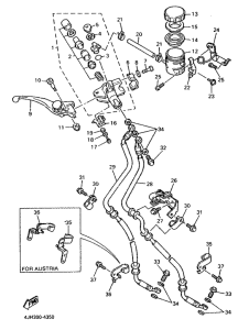 FZR600R Главный тормозной цилиндр