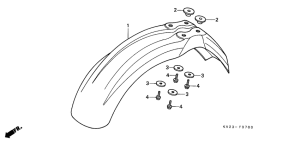 XLX350 Вилка передней оси