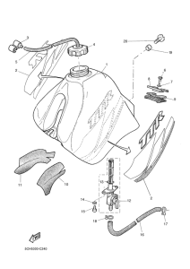 TT600RE Топливный бак