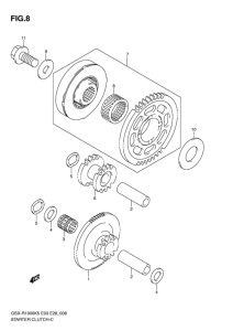 GSX-R1000 Муфта стартера