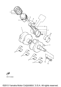 XVZ1300AMC Коленчатый вал и Поршень