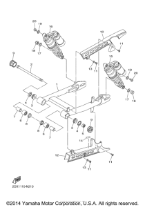 XVS950CUSP Rear arm  suspension