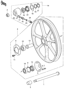 KZ400 Front wheel / hub