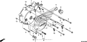 VT750C2B Крышка картера левая