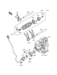 ZX1400 Валы и вилки переключения передач