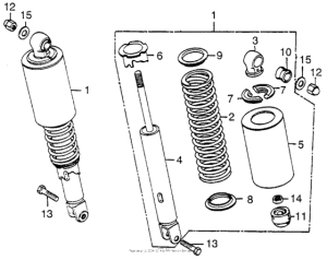 CB550 Задние амортизаторы