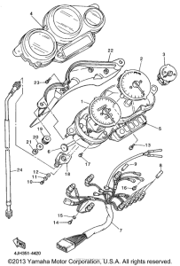 YZF600RHC Приборы