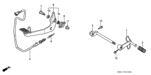 GL1500CD Brake pedal assy