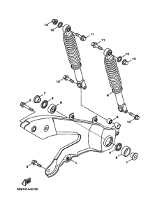 YW125Y Задний рычаг и подвеска