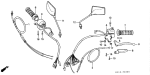 CB125T Handle lever / switch / cable