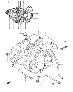 TS125 Картер двигателя