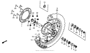 CR480 Rear wheel 82-83