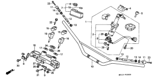 XRV750 Handle pipe / top bridge