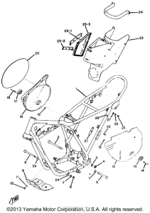 MX175B Frame - side cover
