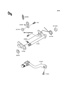 KX125 Механизм переключения передач